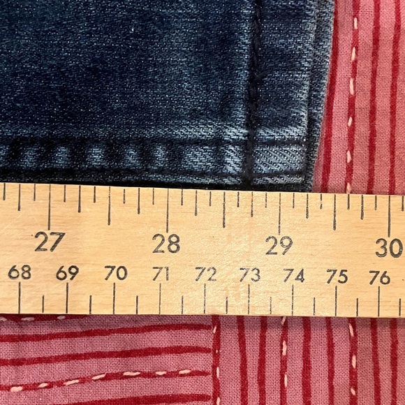 Buffalo mens W32L30 dark blue slim Straight Leg stretch Jeans distressed - Picture 9 of 16